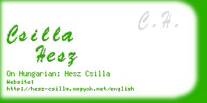 csilla hesz business card